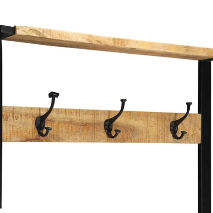tøjstativ 80x40x190 cm massivt ru mangotræ