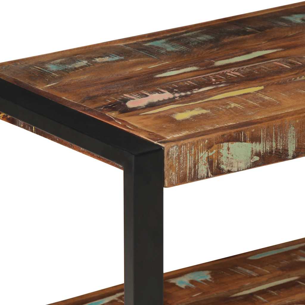 tøjstativ 80x40x190 cm massivt genbrugstræ flerfarvet