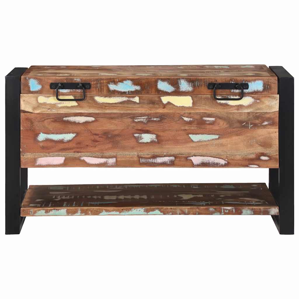 Opbevaringskasse Flerfarvet 80 x 35 x 45 cm Massivt genbrugstræ