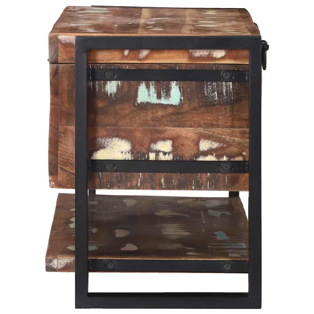 Opbevaringskasse Flerfarvet 80 x 35 x 45 cm Massivt genbrugstræ