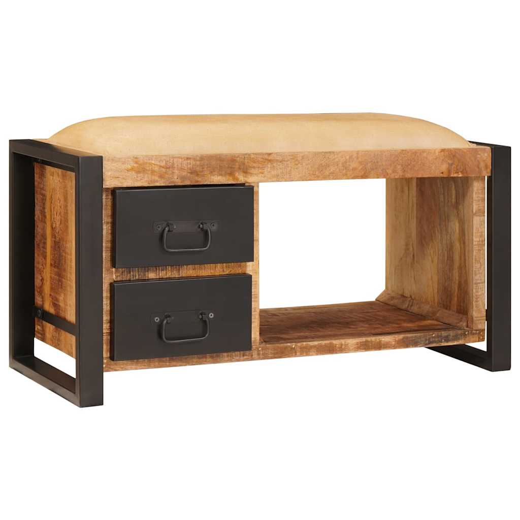 Opbevaringsbænk Brun 80 x 35 x 40 cm Massivt mangotræ