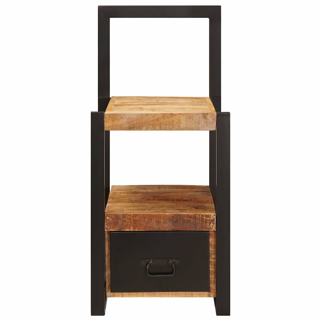 Stumtjener med skuffe Brun 40 x 40 x 90 cm Massivt mangotræ