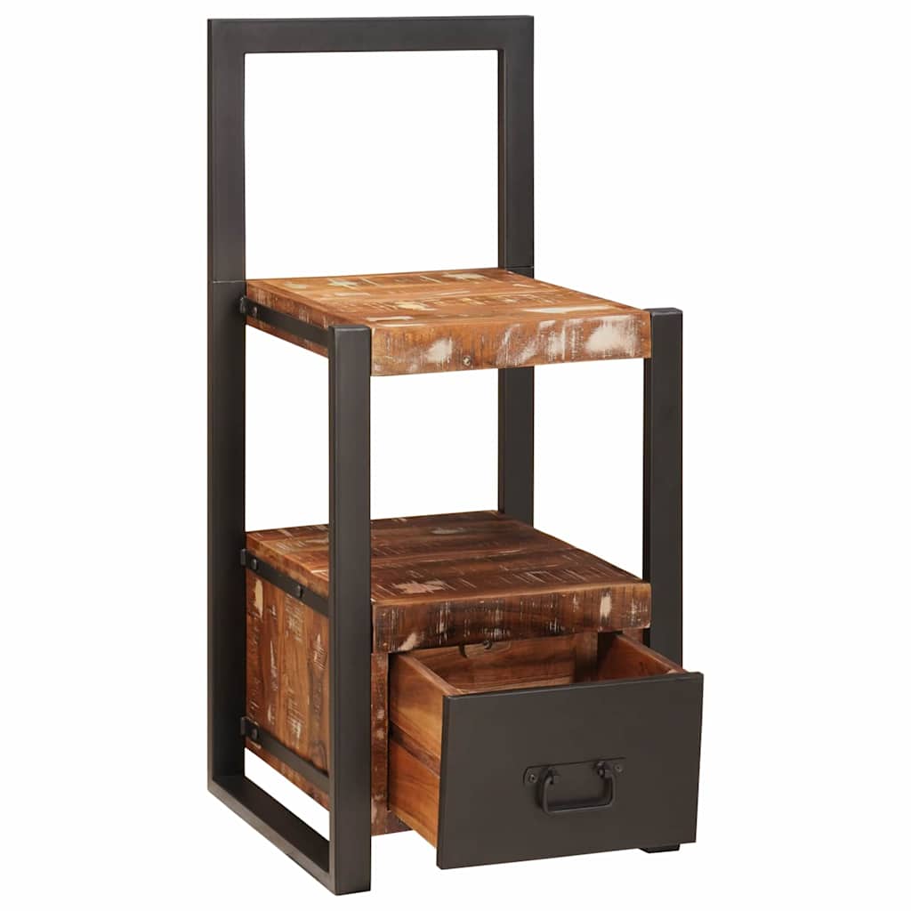 Stumtjener Flerfarvet 40 x 40 x 90 cm Massivt genbrugstræ