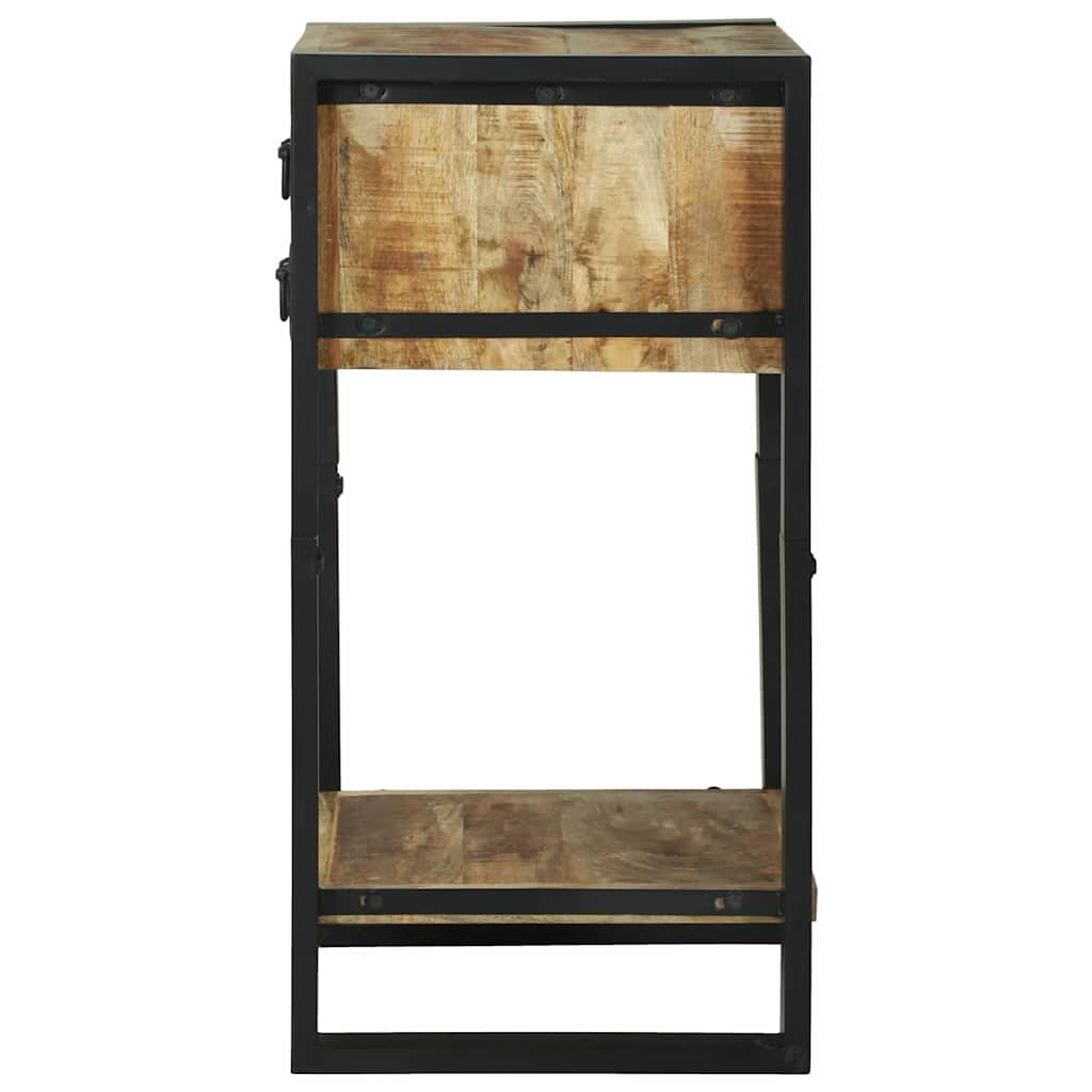 Endebord med skuffe Brun 40 x 40 x 80 cm Massivt mangotræ