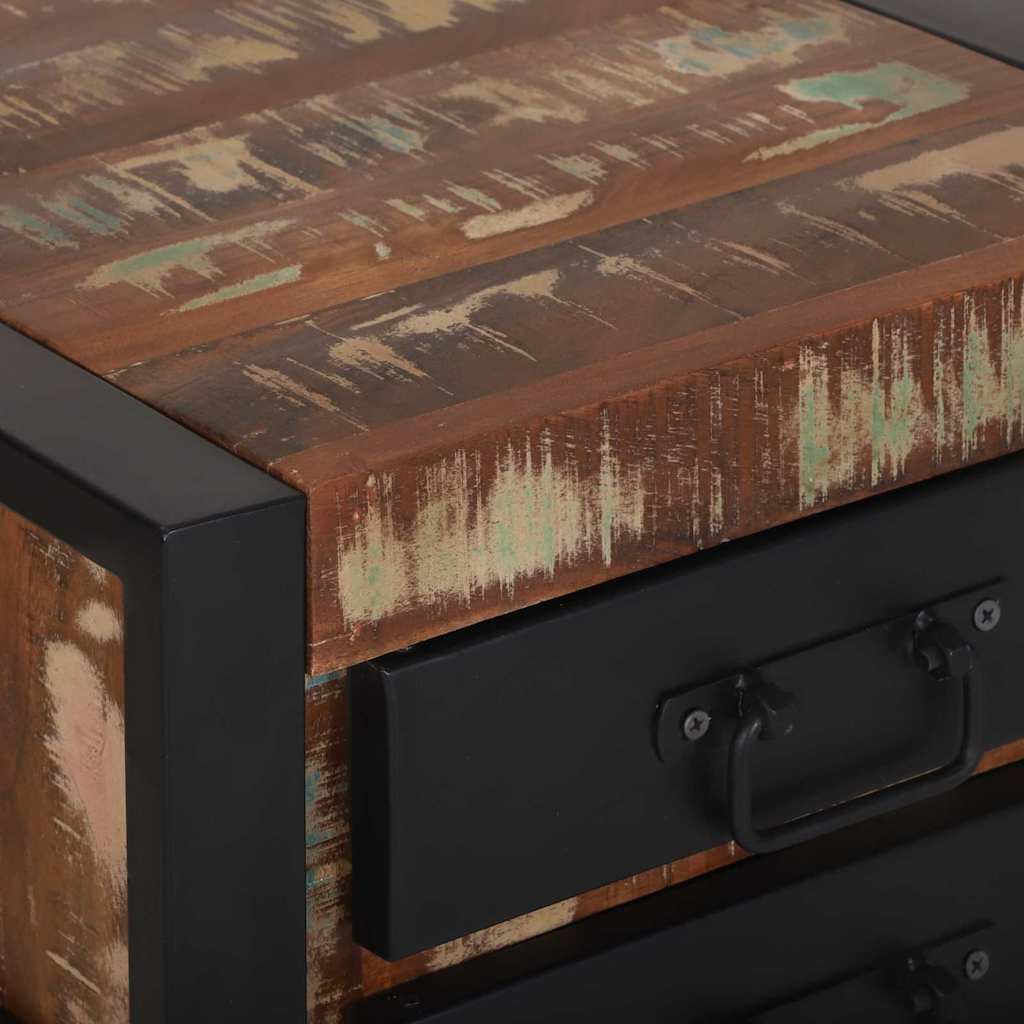 Endebord Flerfarvet 40 x 40 x 80 cm Solid genbrugs træ