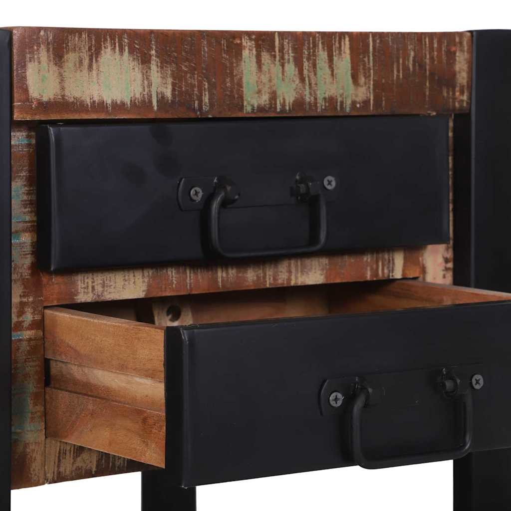 Endebord Flerfarvet 40 x 40 x 80 cm Solid genbrugs træ