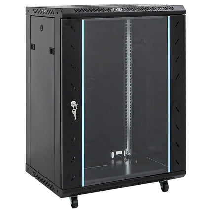 netværksskab 60x45x86 cm 15U 19" IP20 sort