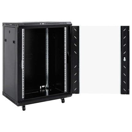 netværksskab 60x45x86 cm 15U 19" IP20 sort
