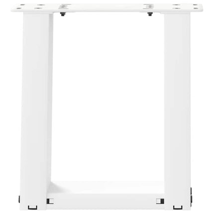 sofabordsben U-formet 2 stk. hvid 30x(30-31) cm stål