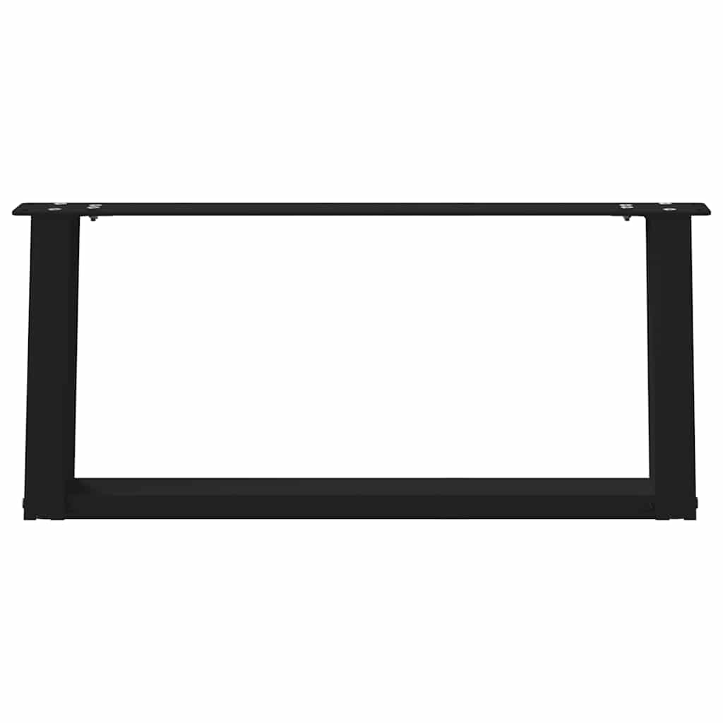 sofabordsben U-formet 2 stk. sort 70 x (30-31) cm stål