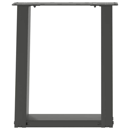 sofabordsben U-formet 2 stk. antracit 38 x (42-43) cm stål