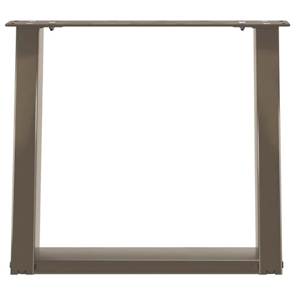 sofabordsben U-formet 2 stk. naturstål 50x(42-43) cm stål