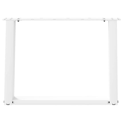 sofabordsben U-formet 2 stk. hvid 60 x (42-43) cm stål