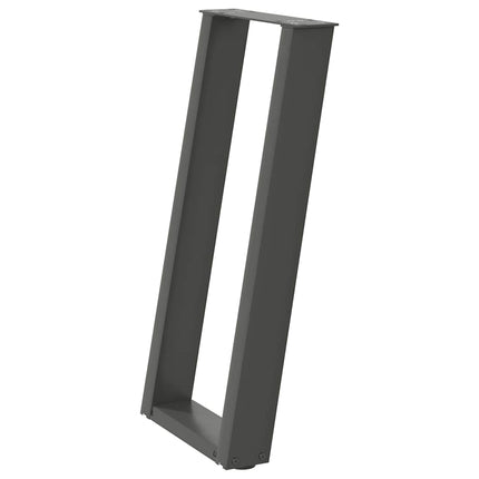 konsolbordben U-formet 2 stk. antracit 28 x (72-73) cm stål