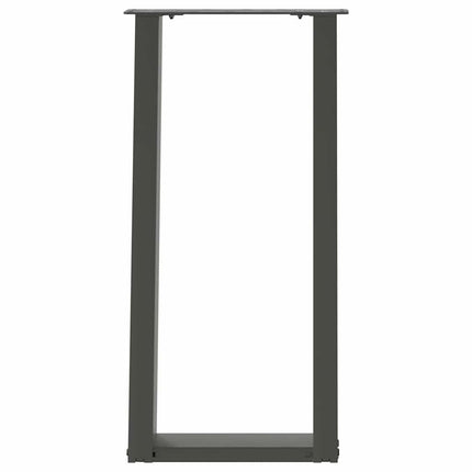 konsolbordben U-formet 2 stk. antracit 38 x (72-73) cm stål