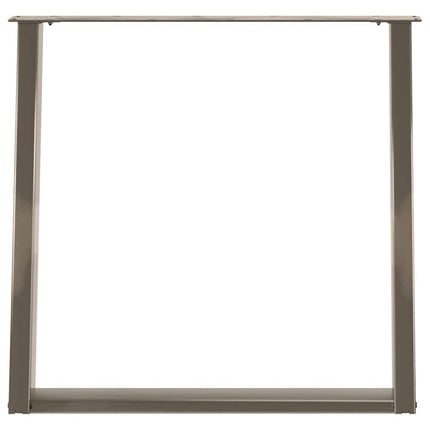 spisebordsben U-formet 2 stk. naturstål 70x(72-73) cm stål