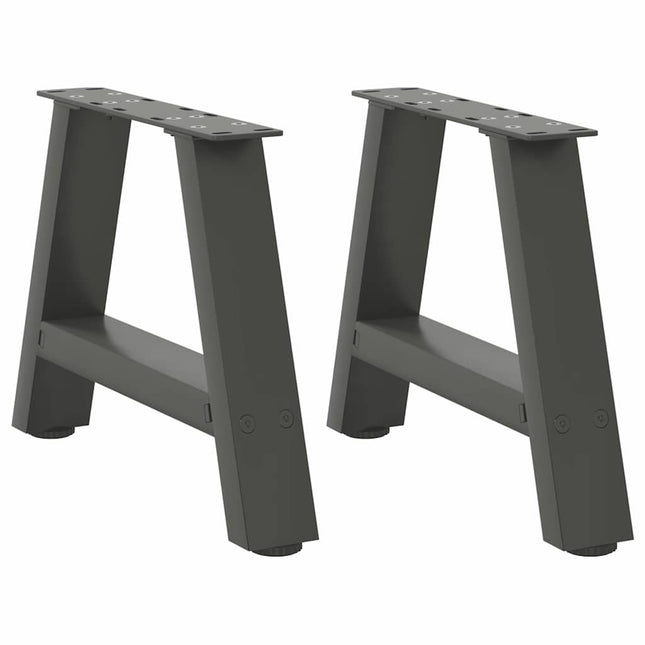 sofabordsben A-formet 2 stk. antracit 30x(30-31) cm stål