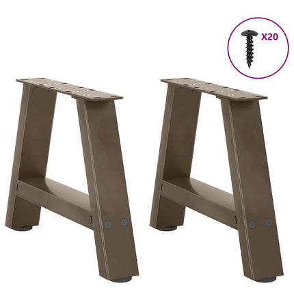 sofabordsben A-formet 2 stk. 40x(30-31) cm stål