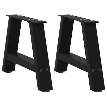 sofabordsben A-formet 2 stk. sort 50x(30-31) cm stål