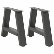 sofabordsben A-formet 2 stk. antracit 50x(30-31) cm stål