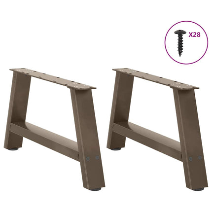 sofabordsben A-formet 2 stk. 60x(30-31) cm stål