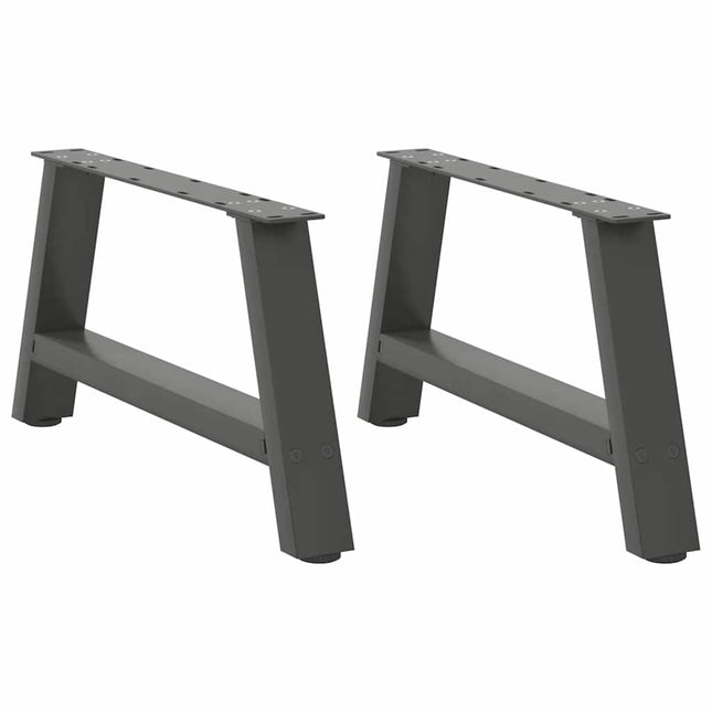 sofabordsben A-formet 2 stk. antracit 70x(30-31) cm stål