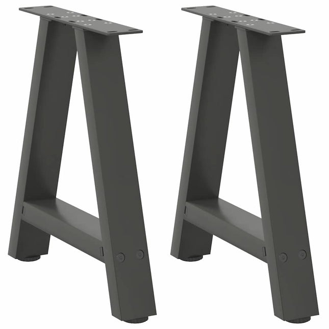sofabordsben A-formet 2 stk. antracit 38 x (42-43) cm stål