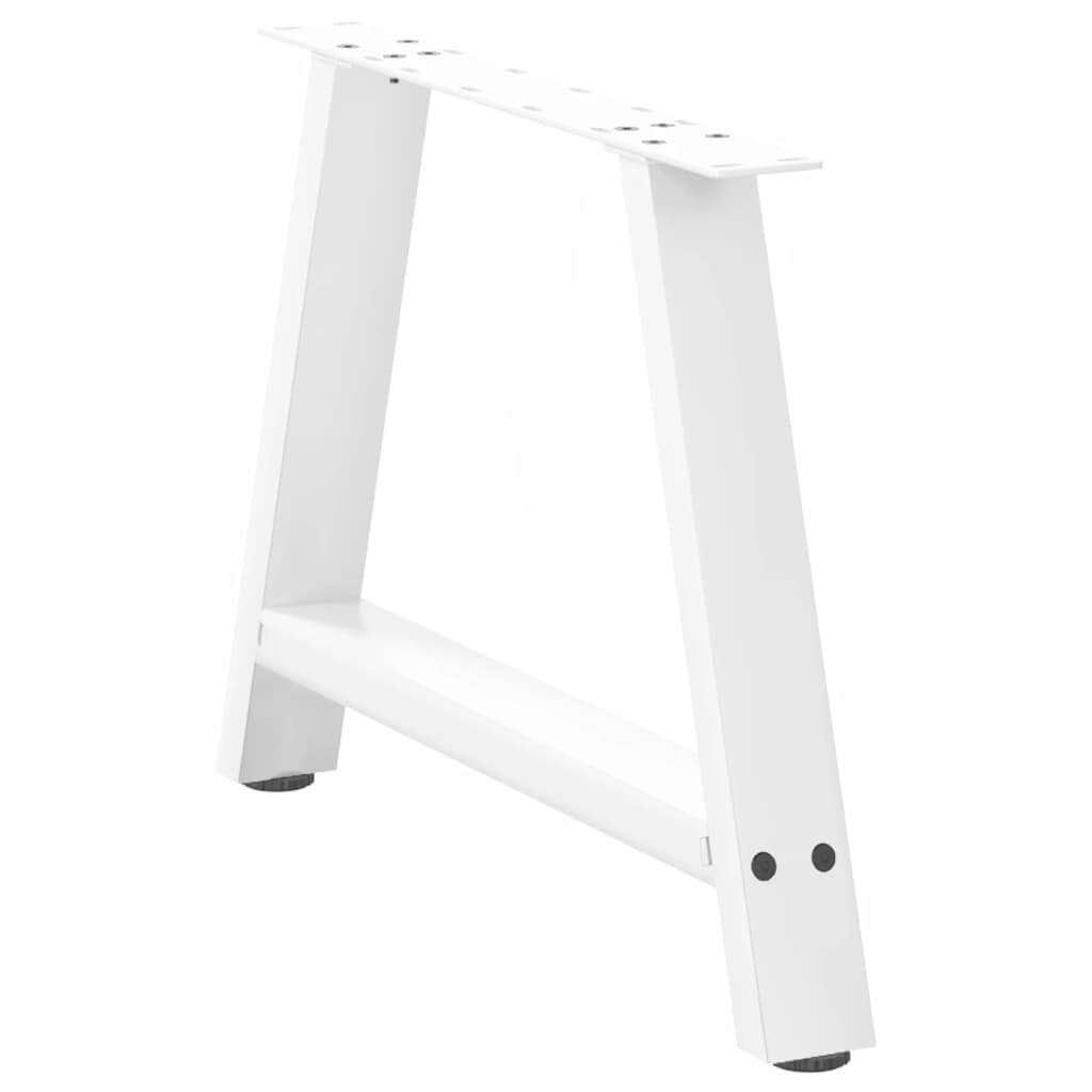 sofabordsben A-formet 2 stk. hvid 60 x (42-43) cm stål