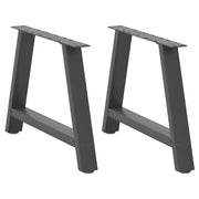 sofabordsben A-formet 2 stk. antracit 60 x (42-43) cm stål