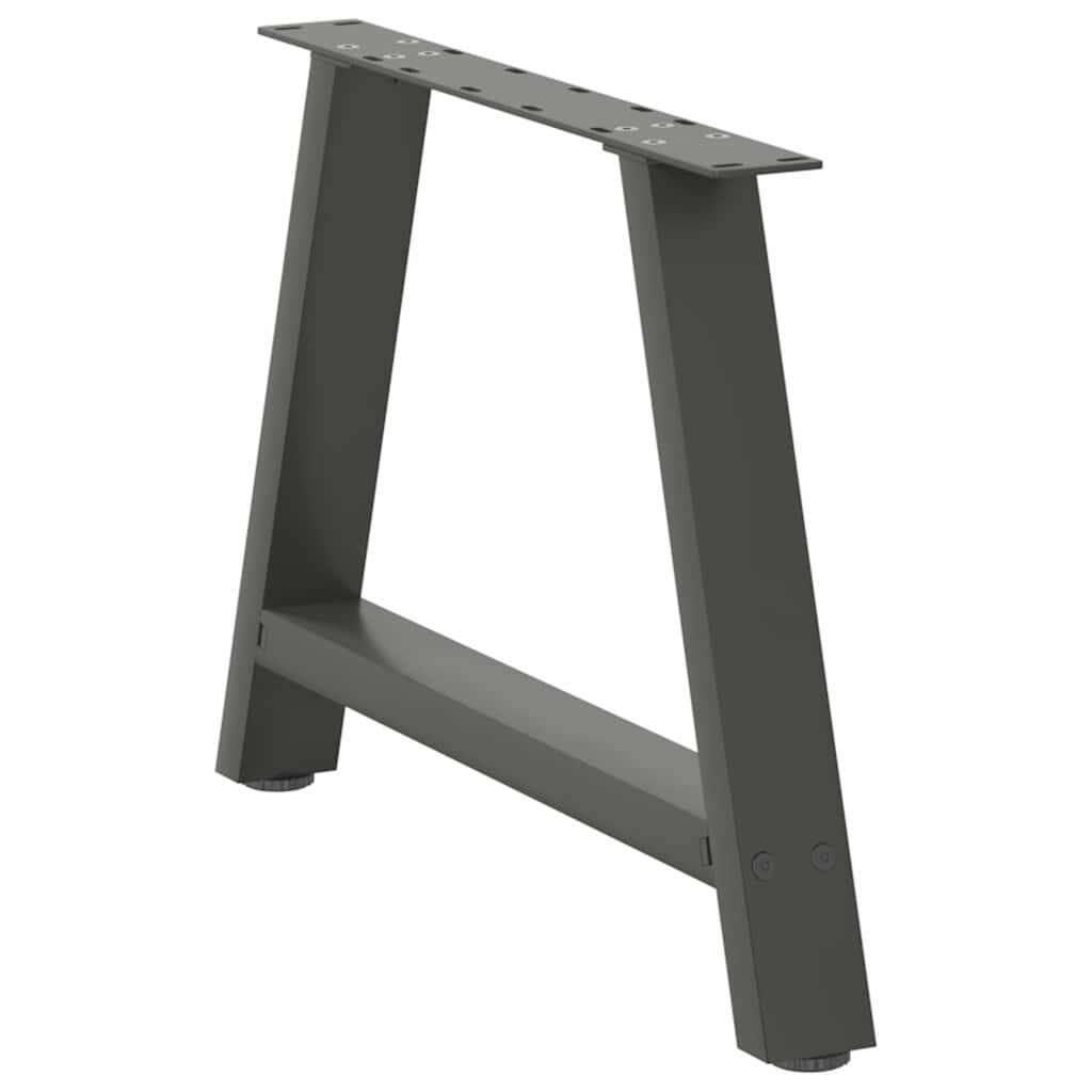 sofabordsben A-formet 2 stk. antracit 60 x (42-43) cm stål