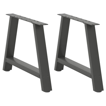 sofabordsben A-formet 2 stk. antracit 70x(42-43) cm stål