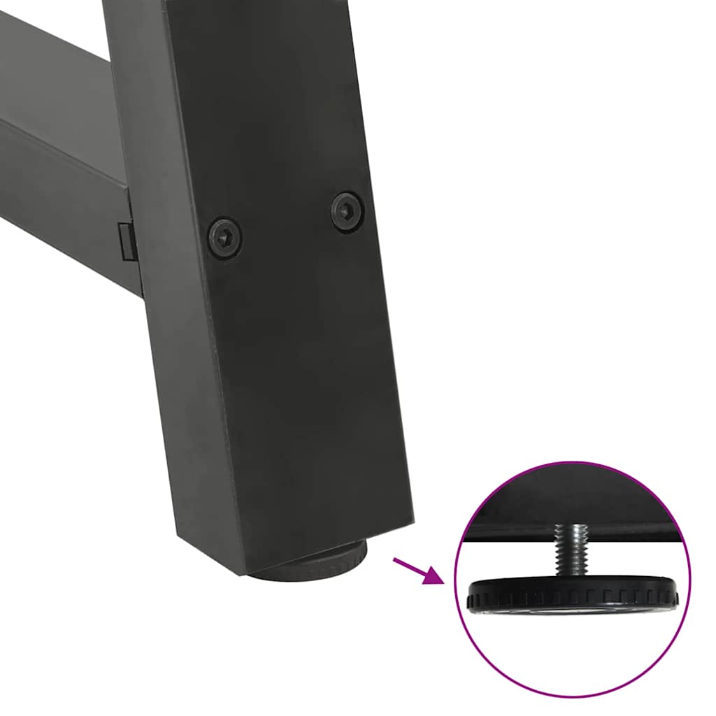 spisebordsben A-formet 2 stk. antracit 50x(72-73) cm stål