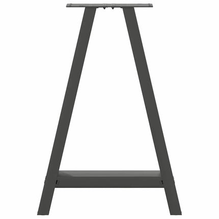 spisebordsben A-formet 2 stk. antracit 60 x (72-73) cm stål