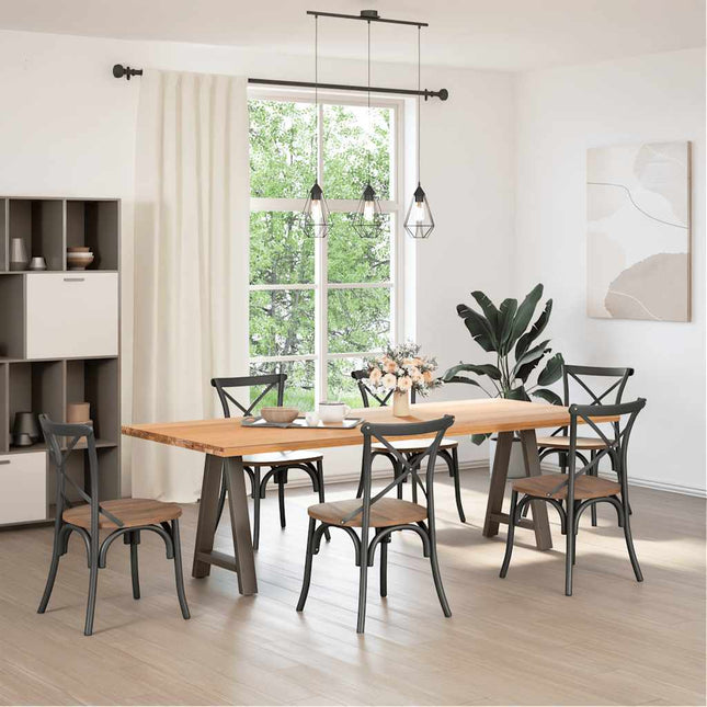 spisebordsben A-formet 2 stk. 60 x (72-73) cm stål