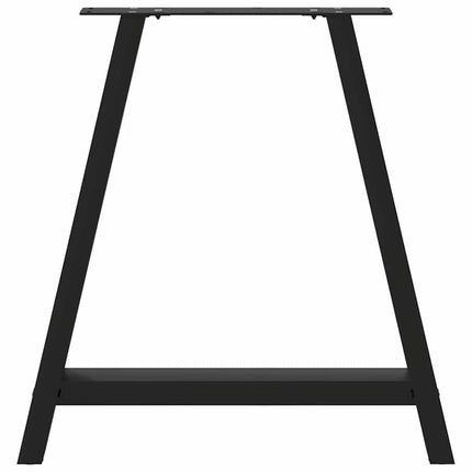 spisebordsben A-formet 2 stk. sort 70 x (72-73) cm stål