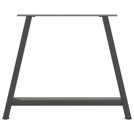 spisebordsben A-formet 2 stk. antracit 90x(72-73) cm stål