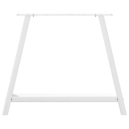 spisebordsben A-formet 2 stk. hvid 100x(72-73) cm stål