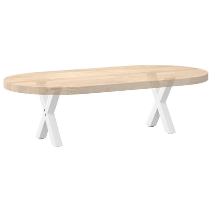 sofabordsben X-formet 2 stk. hvid 30x(30-31) cm stål