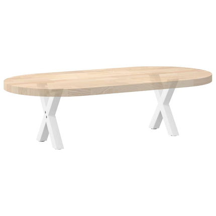 sofabordsben X-formet 2 stk. hvid 37x(30-31) cm stål