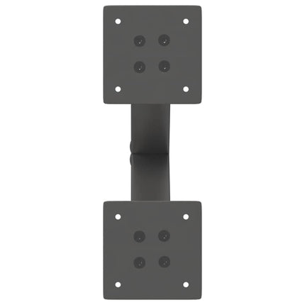 sofabordsben X-formet 2 stk. antracit 37x(30-31) cm stål
