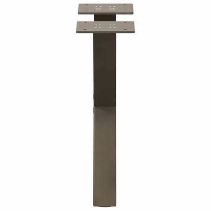 sofabordsben X-formet 2 stk. naturstål 37x(30-31) cm stål