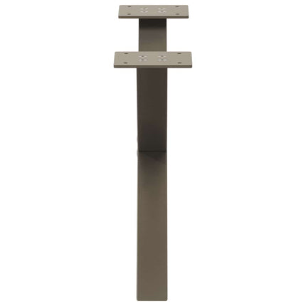 sofabordsben X-formet 2 stk. naturstål 60x(30-31) cm stål