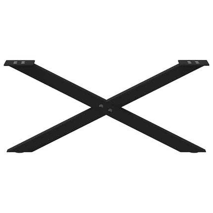 sofabordsben X-formet 2 stk. sort 70 x (30-31) cm stål