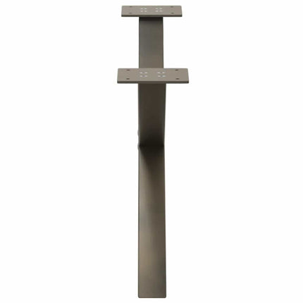 sofabordsben X-formet 2 stk. naturstål 70x(30-31) cm stål