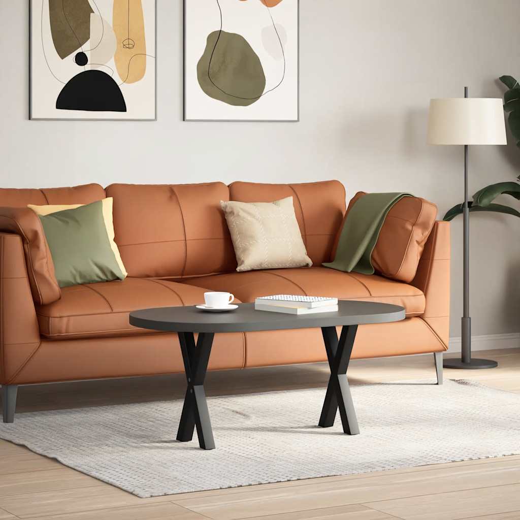 sofabordsben X-formet 2 stk. sort 38 x (42-43) cm stål