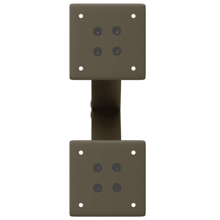 sofabordsben X-formet 2 stk. naturstål 38 x (42-43) cm stål