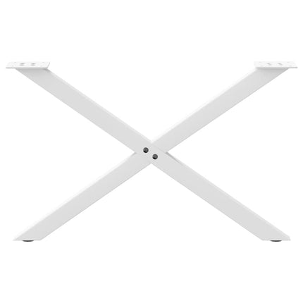 sofabordsben X-formet 2 stk. hvid 70 x (42-43) cm stål