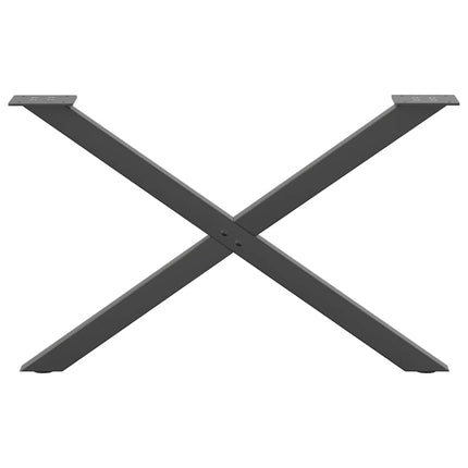 sofabordsben X-formet 2 stk. antracit 70 x (42-43) cm stål