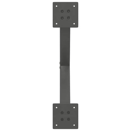 spisebordsben X-formet 2 stk. antracit 50x(72-73) cm stål