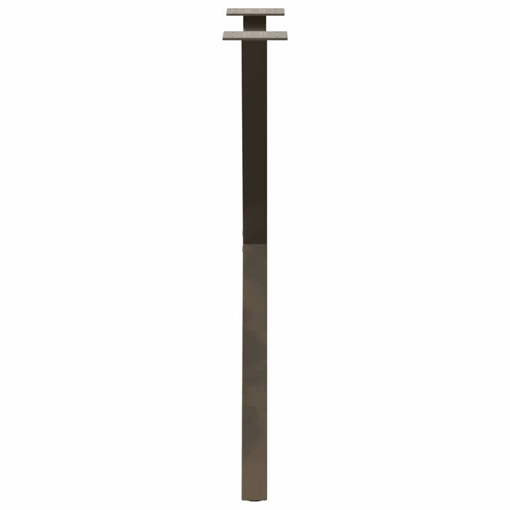 spisebordsben X-formet 2 stk. naturstål 50x(72-73) cm stål